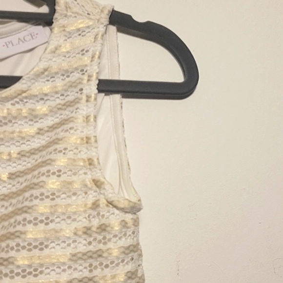 Elegant White/Cream Crochet Kids Dress Size XL-14 By PLACE - Picture 11 of 16